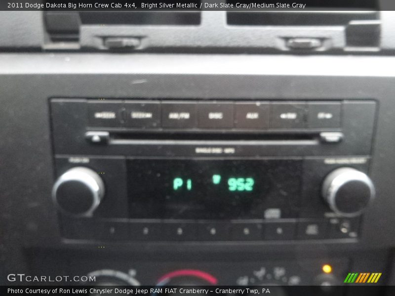 Bright Silver Metallic / Dark Slate Gray/Medium Slate Gray 2011 Dodge Dakota Big Horn Crew Cab 4x4