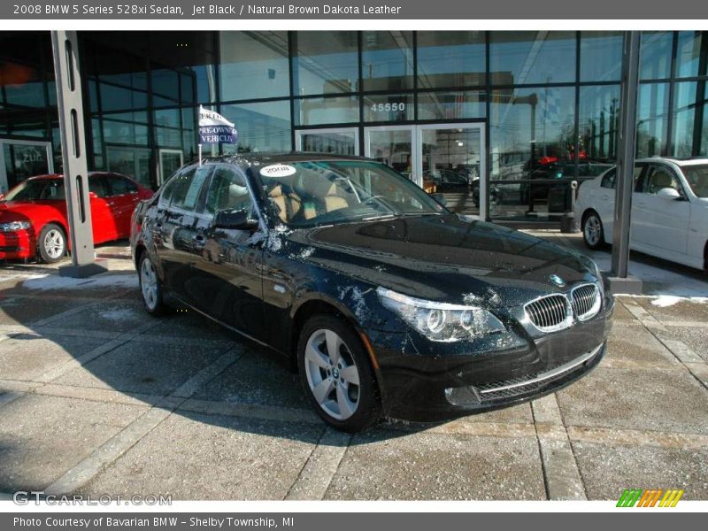 Jet Black / Natural Brown Dakota Leather 2008 BMW 5 Series 528xi Sedan