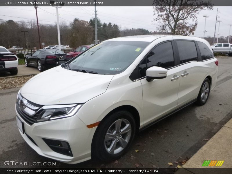 White Diamond Pearl / Mocha 2018 Honda Odyssey EX-L