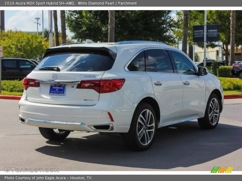 White Diamond Pearl / Parchment 2019 Acura MDX Sport Hybrid SH-AWD