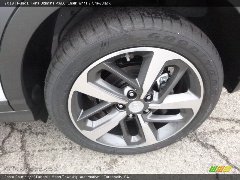 Chalk White / Gray/Black 2019 Hyundai Kona Ultimate AWD