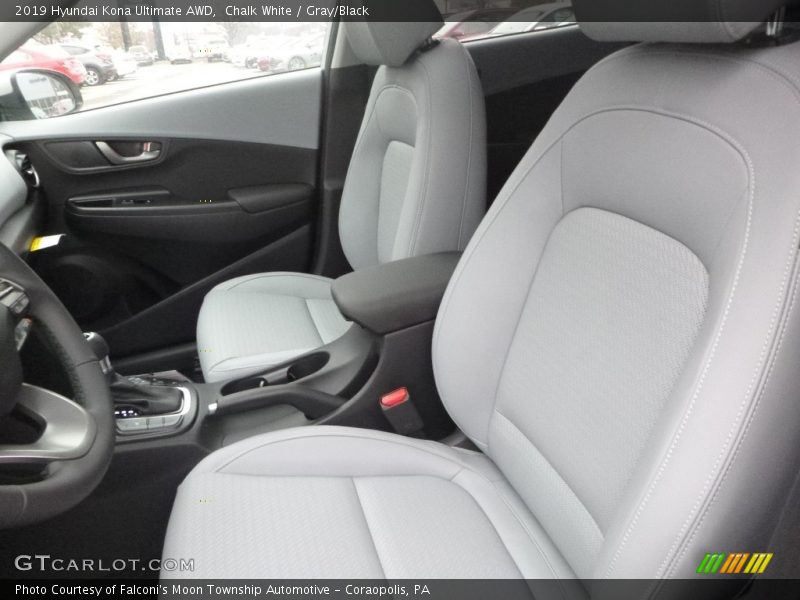 Chalk White / Gray/Black 2019 Hyundai Kona Ultimate AWD