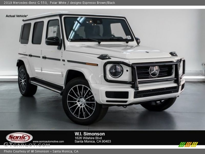 Polar White / designo Espresso Brown/Black 2019 Mercedes-Benz G 550