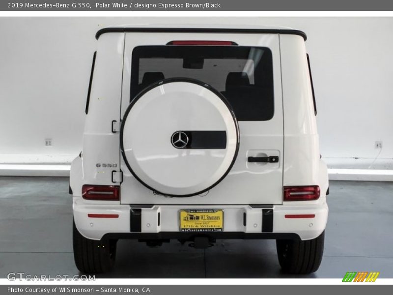 Polar White / designo Espresso Brown/Black 2019 Mercedes-Benz G 550