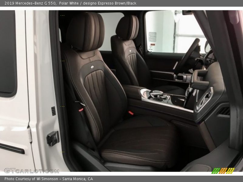 Polar White / designo Espresso Brown/Black 2019 Mercedes-Benz G 550