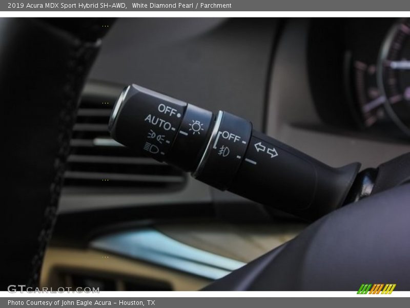 White Diamond Pearl / Parchment 2019 Acura MDX Sport Hybrid SH-AWD
