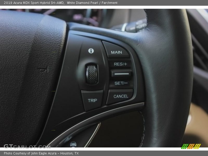 White Diamond Pearl / Parchment 2019 Acura MDX Sport Hybrid SH-AWD