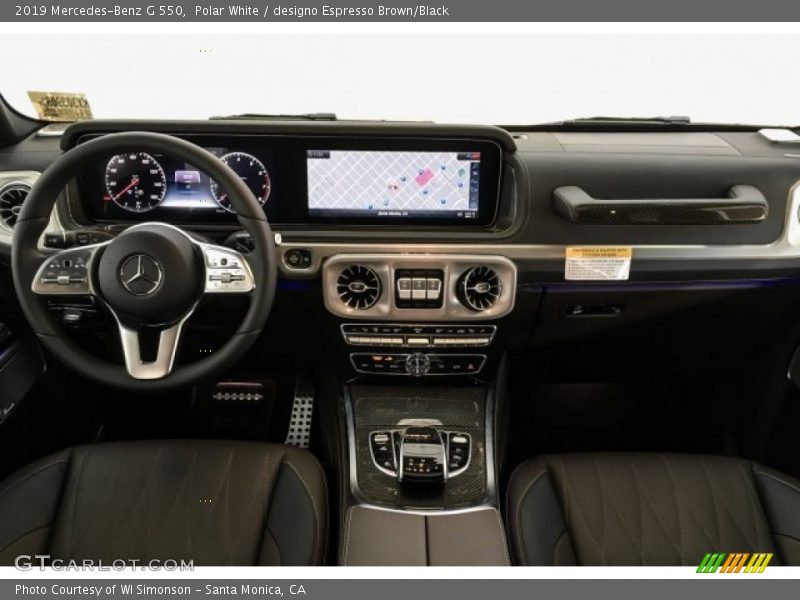 Polar White / designo Espresso Brown/Black 2019 Mercedes-Benz G 550