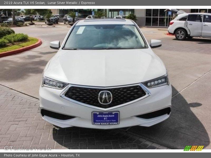 Lunar Silver Metallic / Espresso 2019 Acura TLX V6 Sedan