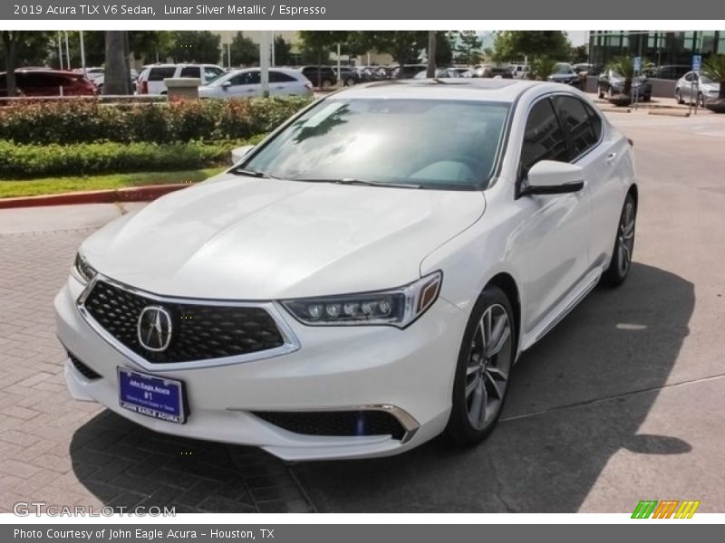 Lunar Silver Metallic / Espresso 2019 Acura TLX V6 Sedan