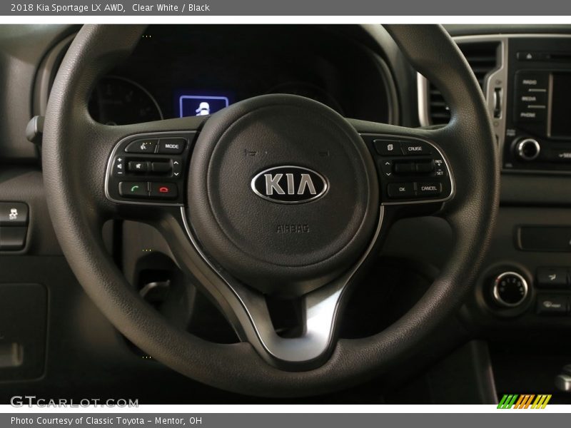 Clear White / Black 2018 Kia Sportage LX AWD