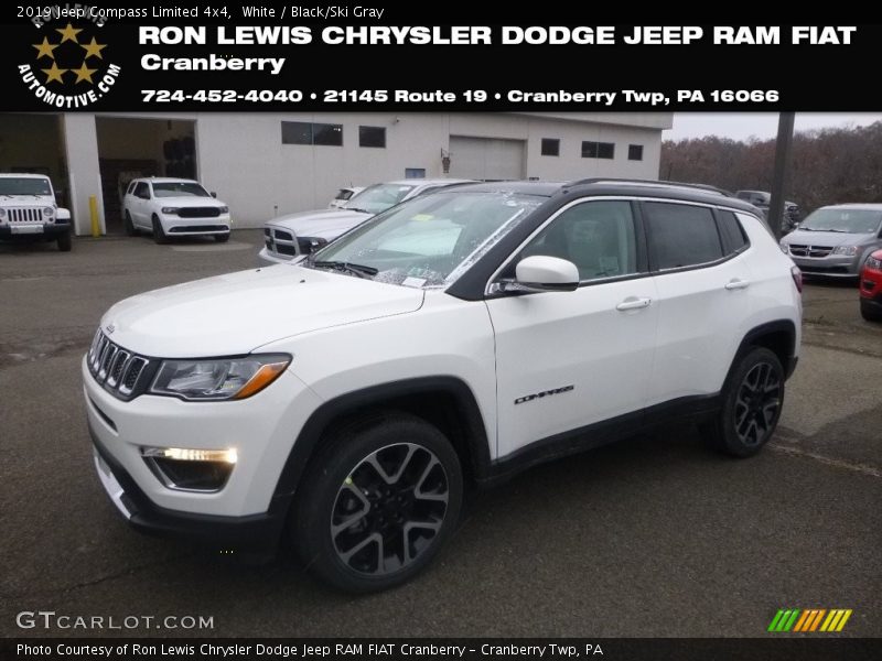 White / Black/Ski Gray 2019 Jeep Compass Limited 4x4