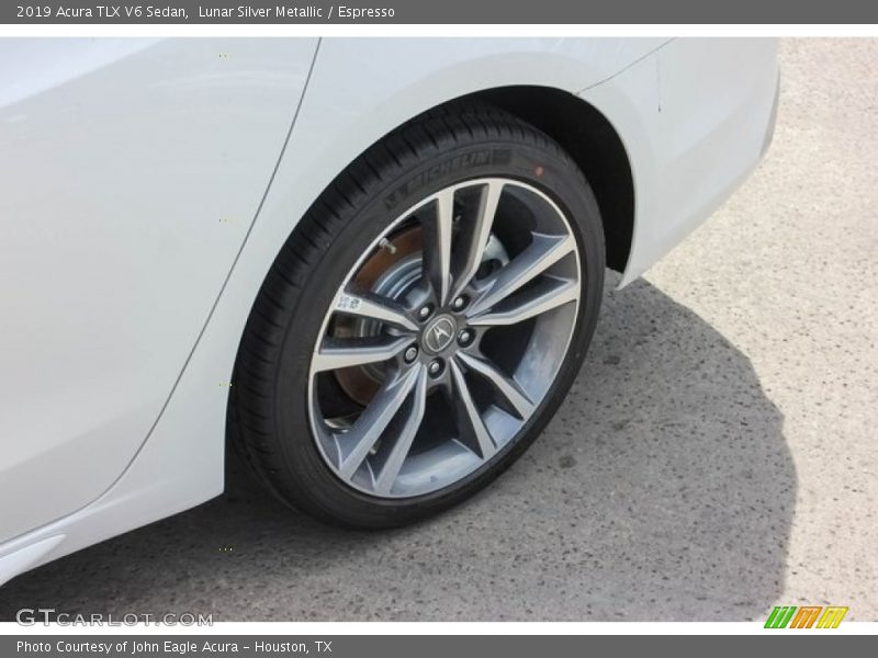 Lunar Silver Metallic / Espresso 2019 Acura TLX V6 Sedan