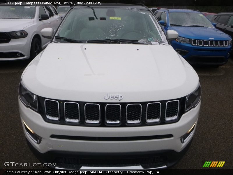 White / Black/Ski Gray 2019 Jeep Compass Limited 4x4