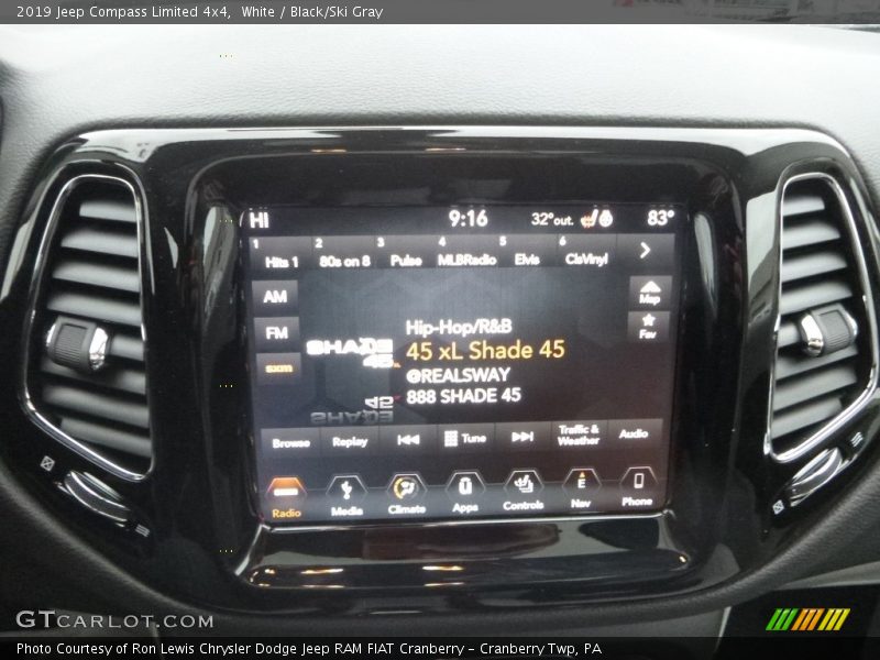 White / Black/Ski Gray 2019 Jeep Compass Limited 4x4