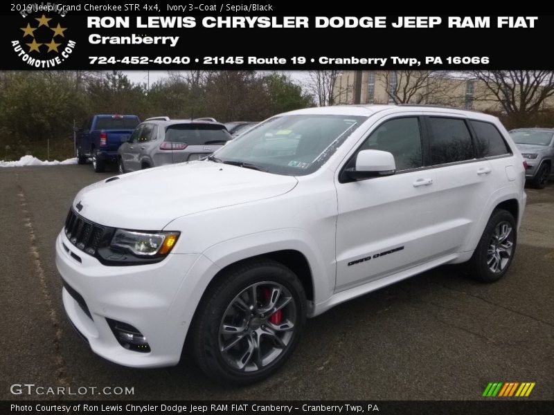 Ivory 3-Coat / Sepia/Black 2019 Jeep Grand Cherokee STR 4x4