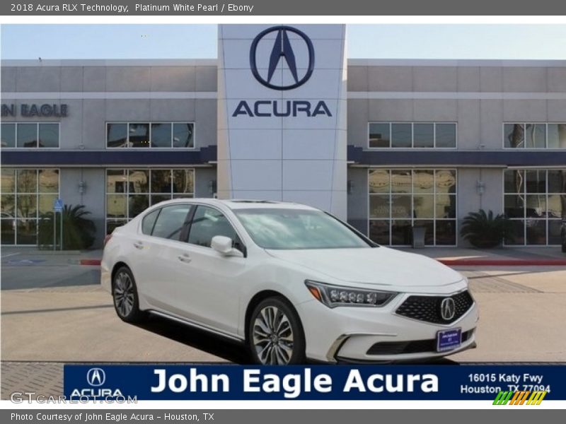 Platinum White Pearl / Ebony 2018 Acura RLX Technology