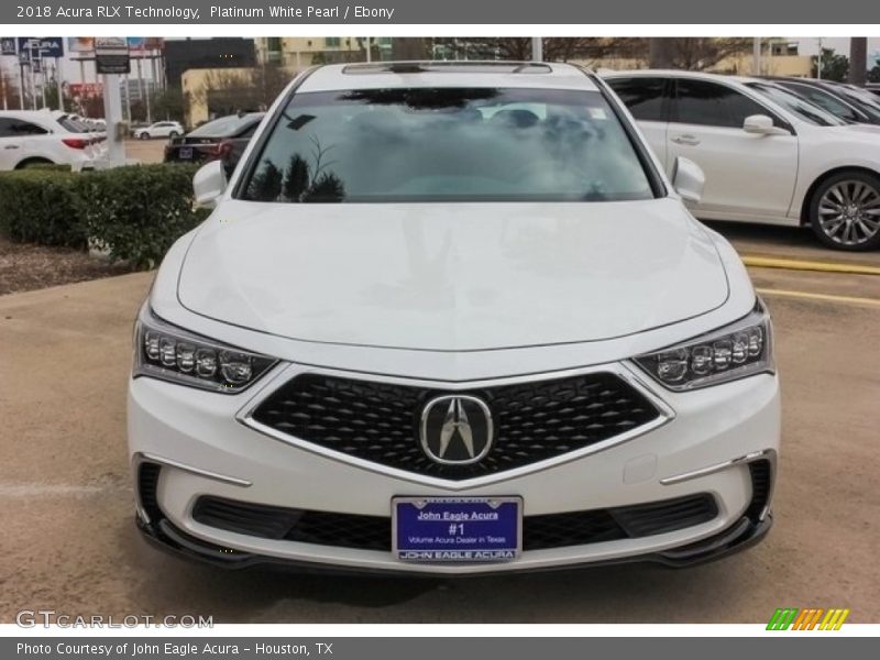 Platinum White Pearl / Ebony 2018 Acura RLX Technology