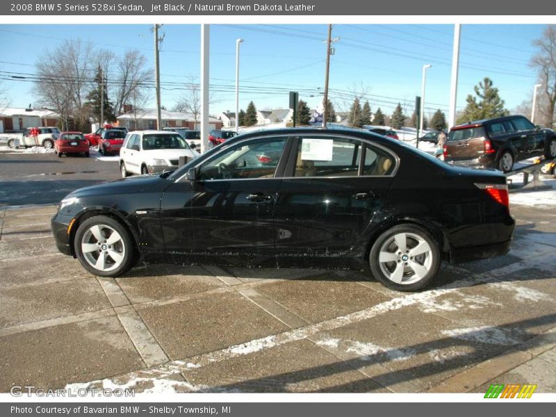 Jet Black / Natural Brown Dakota Leather 2008 BMW 5 Series 528xi Sedan