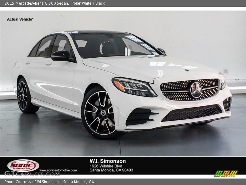 Polar White / Black 2019 Mercedes-Benz C 300 Sedan