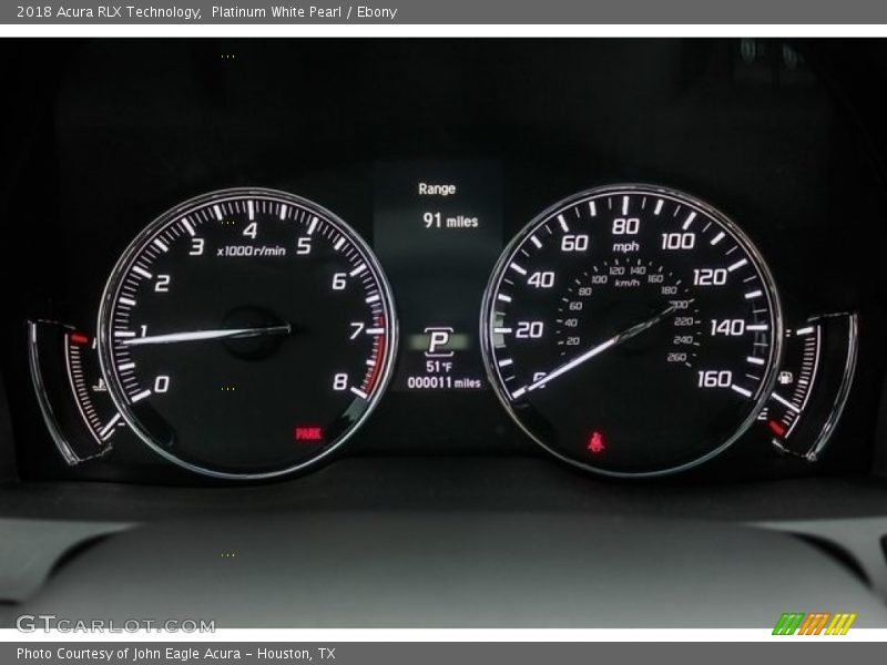 Platinum White Pearl / Ebony 2018 Acura RLX Technology
