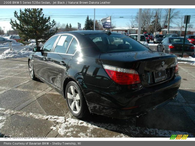 Jet Black / Natural Brown Dakota Leather 2008 BMW 5 Series 528xi Sedan