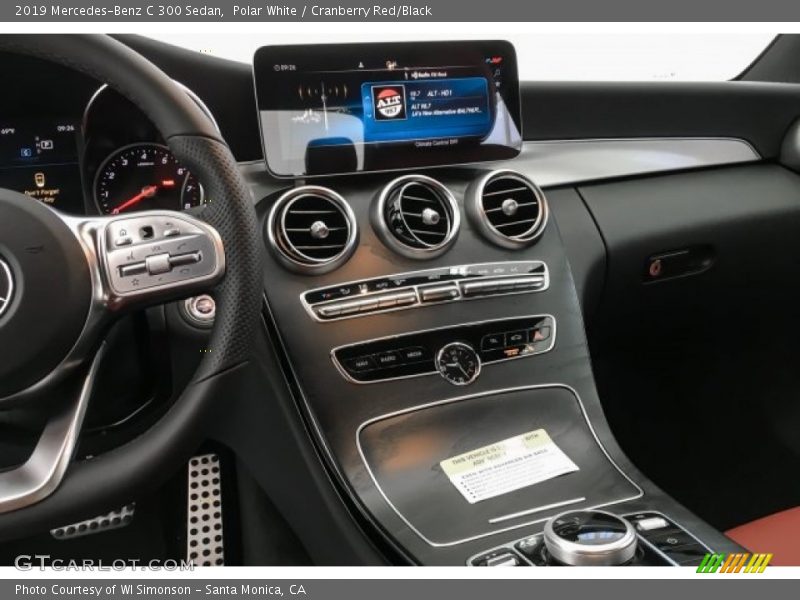 Polar White / Cranberry Red/Black 2019 Mercedes-Benz C 300 Sedan