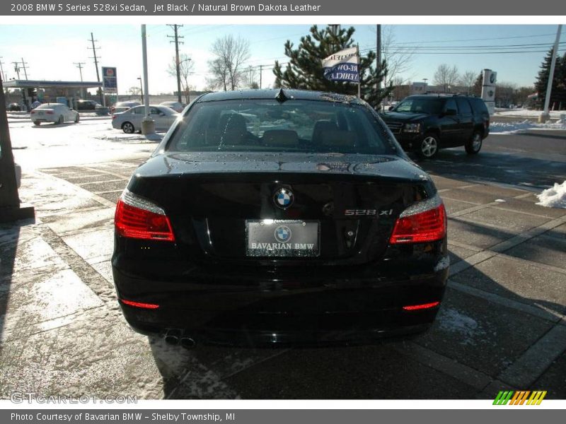 Jet Black / Natural Brown Dakota Leather 2008 BMW 5 Series 528xi Sedan