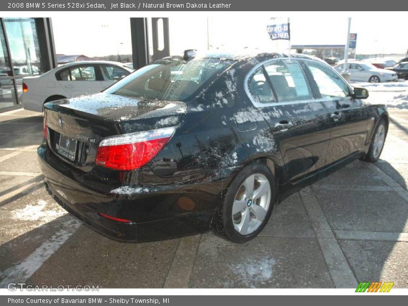 Jet Black / Natural Brown Dakota Leather 2008 BMW 5 Series 528xi Sedan