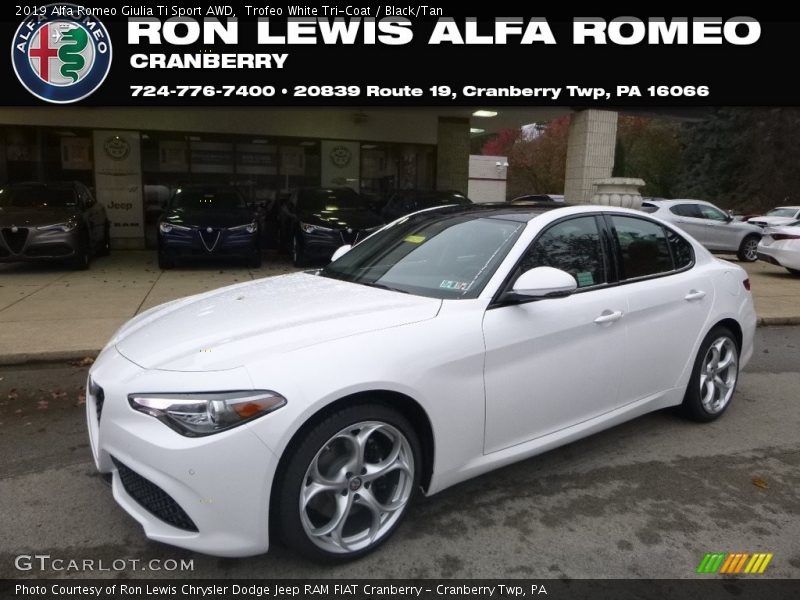 Trofeo White Tri-Coat / Black/Tan 2019 Alfa Romeo Giulia Ti Sport AWD