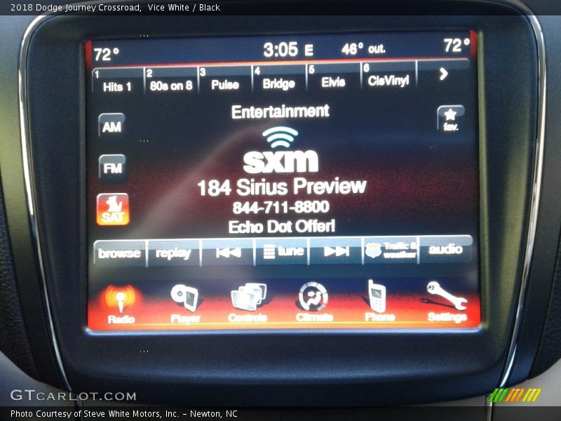 Vice White / Black 2018 Dodge Journey Crossroad