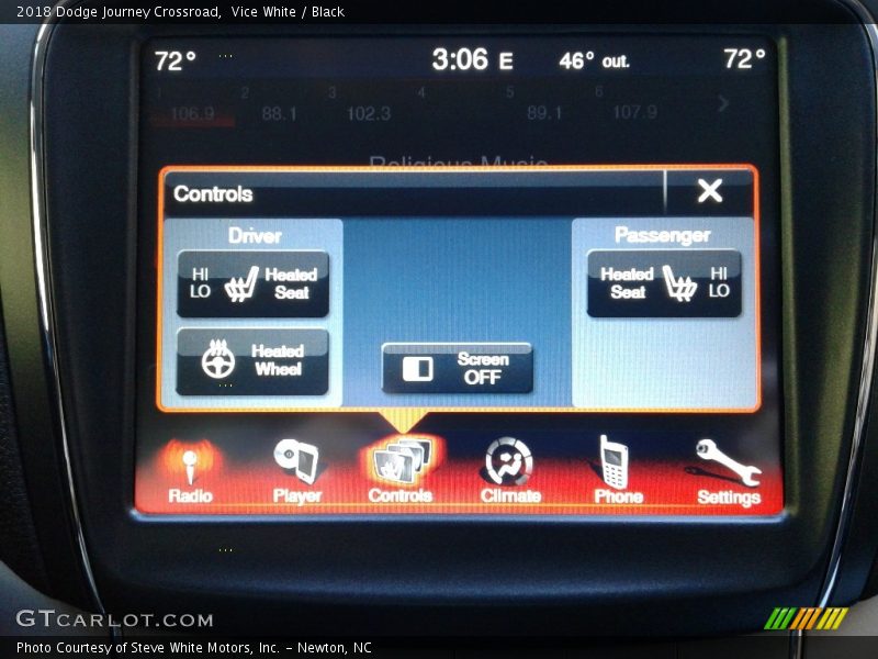 Vice White / Black 2018 Dodge Journey Crossroad