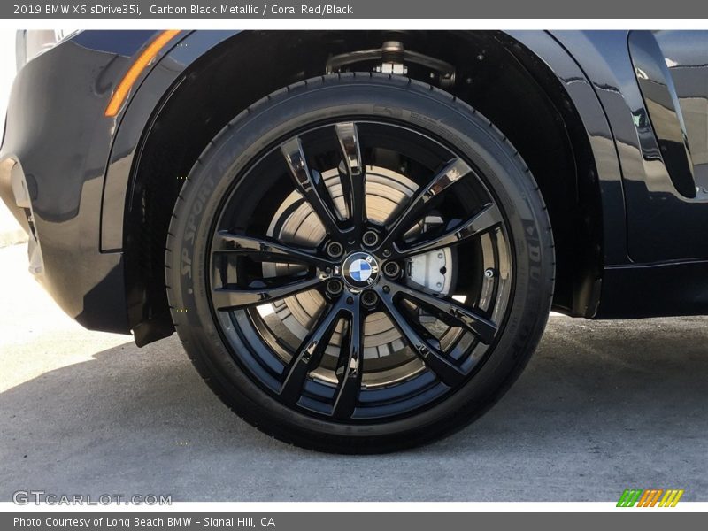 Carbon Black Metallic / Coral Red/Black 2019 BMW X6 sDrive35i