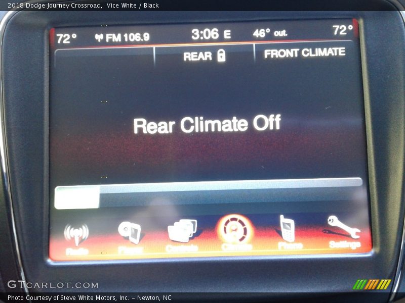 Vice White / Black 2018 Dodge Journey Crossroad