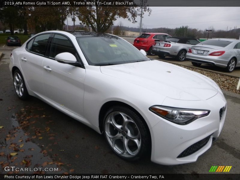 Trofeo White Tri-Coat / Black/Tan 2019 Alfa Romeo Giulia Ti Sport AWD