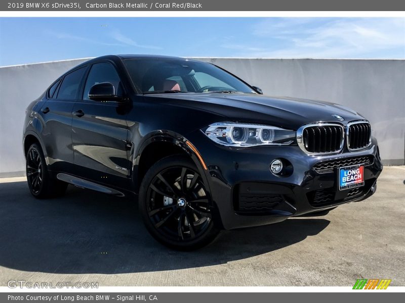 Carbon Black Metallic / Coral Red/Black 2019 BMW X6 sDrive35i
