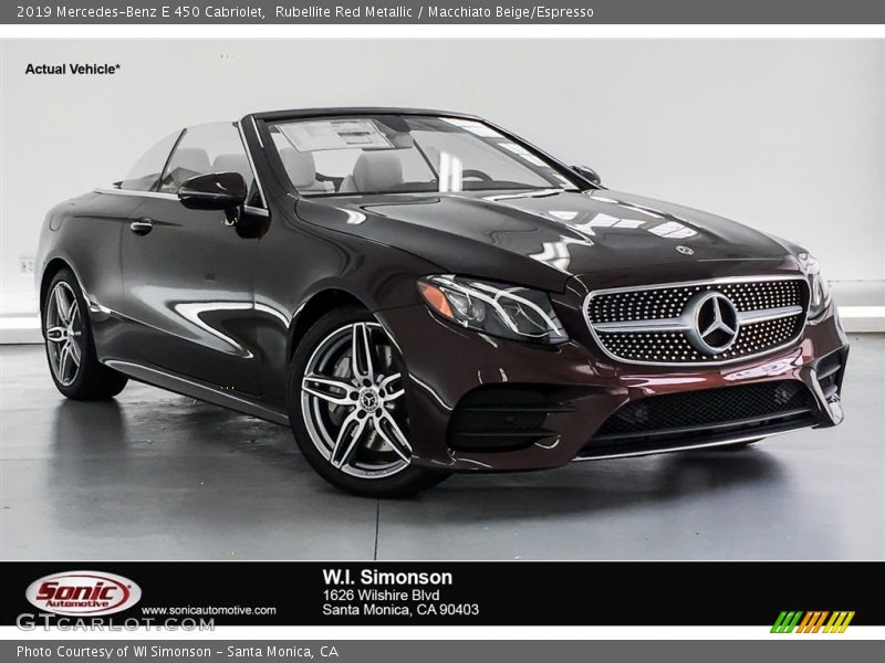 Rubellite Red Metallic / Macchiato Beige/Espresso 2019 Mercedes-Benz E 450 Cabriolet