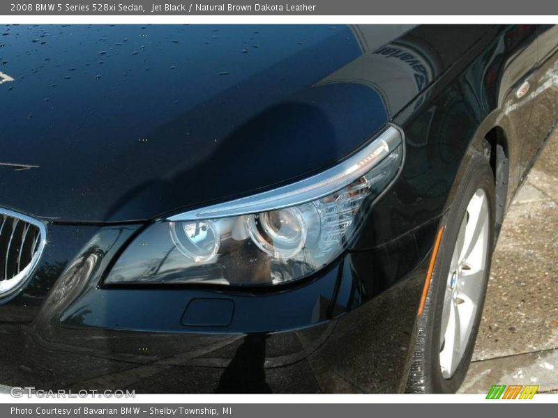 Jet Black / Natural Brown Dakota Leather 2008 BMW 5 Series 528xi Sedan