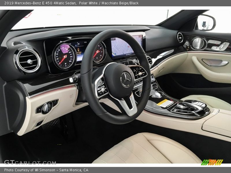 Polar White / Macchiato Beige/Black 2019 Mercedes-Benz E 450 4Matic Sedan