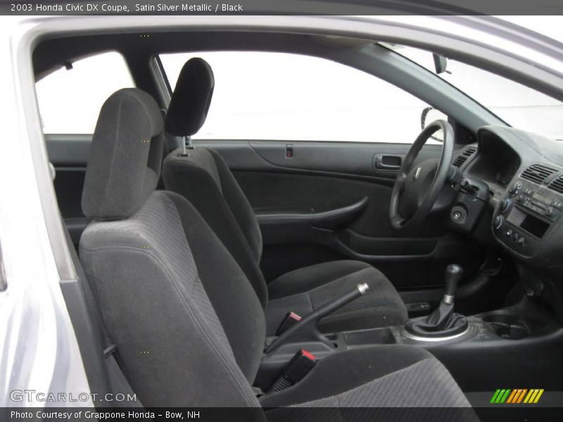 Satin Silver Metallic / Black 2003 Honda Civic DX Coupe