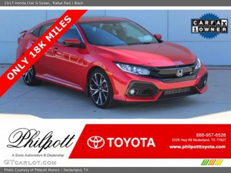 Rallye Red / Black 2017 Honda Civic Si Sedan