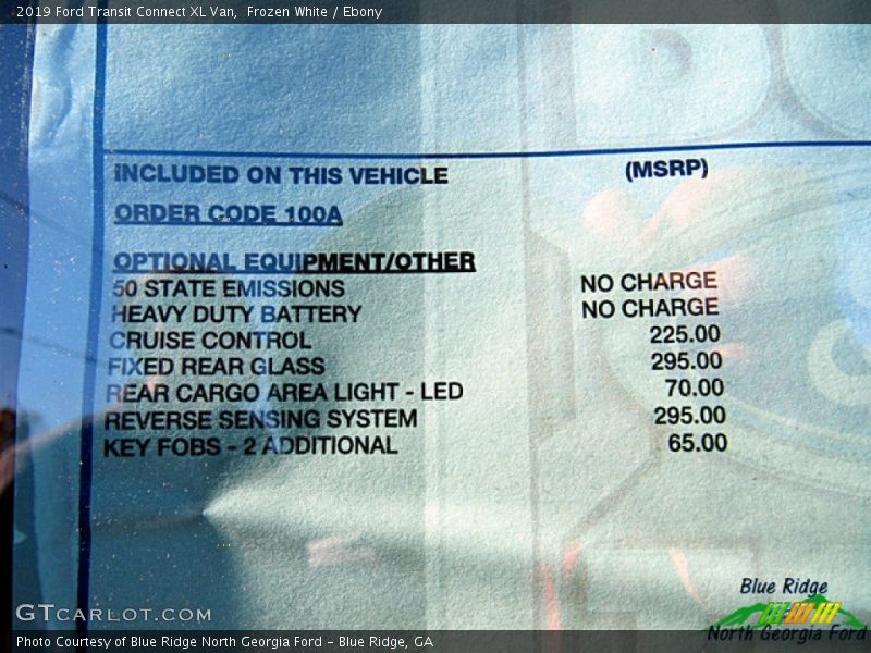 Frozen White / Ebony 2019 Ford Transit Connect XL Van