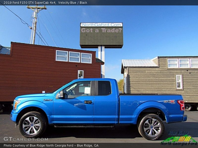 Velocity Blue / Black 2019 Ford F150 STX SuperCab 4x4