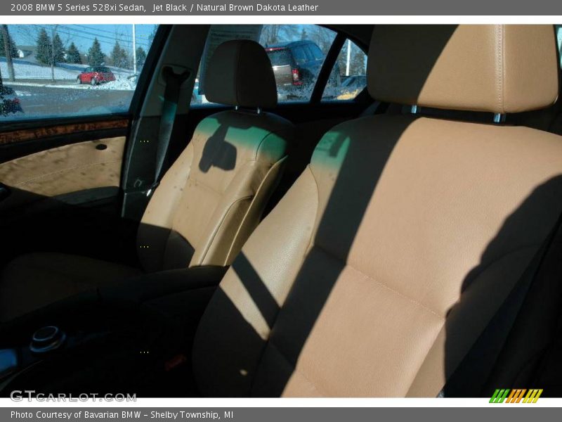 Jet Black / Natural Brown Dakota Leather 2008 BMW 5 Series 528xi Sedan