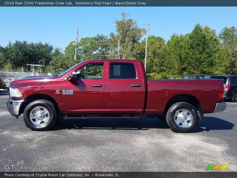 Delmonico Red Pearl / Black/Diesel Gray 2018 Ram 2500 Tradesman Crew Cab