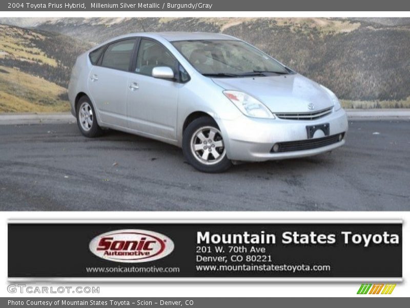 Millenium Silver Metallic / Burgundy/Gray 2004 Toyota Prius Hybrid