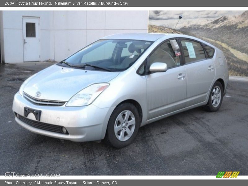 Millenium Silver Metallic / Burgundy/Gray 2004 Toyota Prius Hybrid
