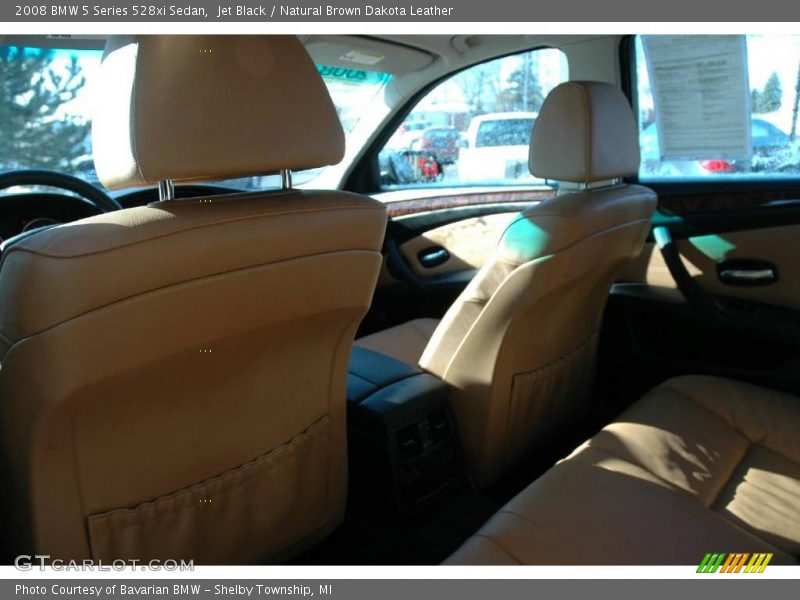 Jet Black / Natural Brown Dakota Leather 2008 BMW 5 Series 528xi Sedan