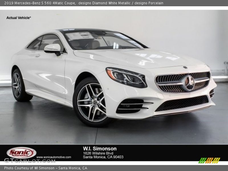 designo Diamond White Metallic / designo Porcelain 2019 Mercedes-Benz S 560 4Matic Coupe