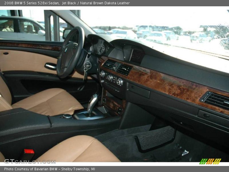 Jet Black / Natural Brown Dakota Leather 2008 BMW 5 Series 528xi Sedan